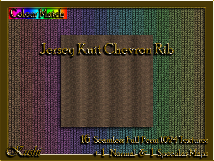 Jersey Knit Chevron Rib / Ribbing Textures