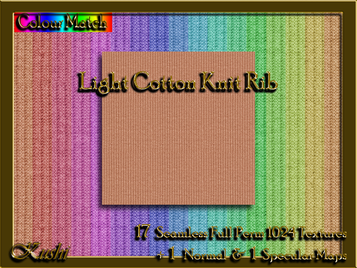 Second Life Marketplace Light Cotton Knit RIB Textures