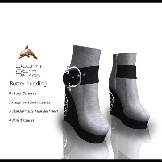 [Dolphin Design Mesh]Butter-pudding Shoes