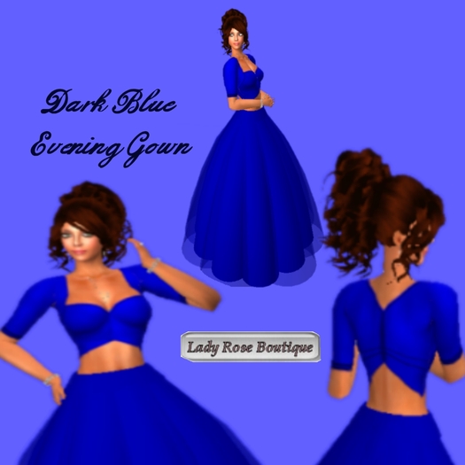 83 Dark Blue Evening Gown