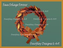 ~FDA~ DELUXE  Faux Foliage Forever Crafted Wreath RESIZE/TRANS