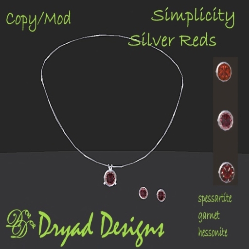~*Dryad Designs*~ Silver Simplicity Reds Shopping bag