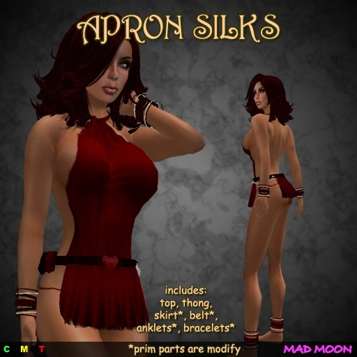 *MM* Apron Silks Red