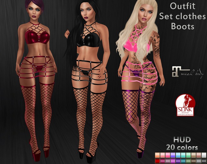 "SL" Outfit Leather stripes