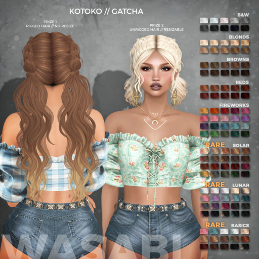 Wasabi // Kotoko Mesh Hair - Style 1 - Basics RARE