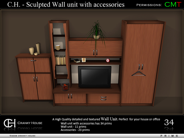 C.H. - Sculpted Wall unit with accessories