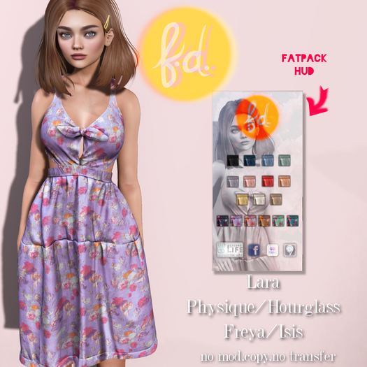 (fd) Country Spring Dress - FATPACK / Maitreya Lara/Slink Physique+Hourglass/Belleza Freya+Isis (MESH)