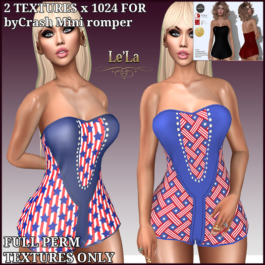 byCrash Mini romper Texture Pack 4 July 