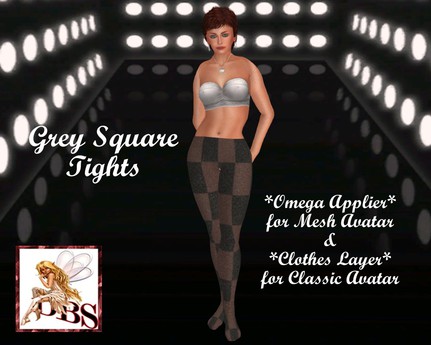 Second Life Marketplace - *DBS* Ladies Tights - Grey Squares