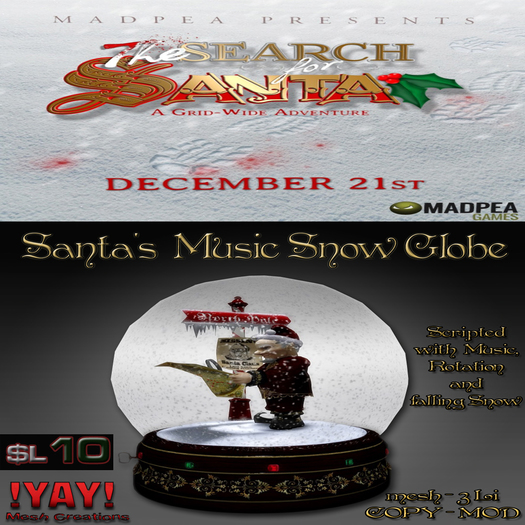 Santa's Music Snow Globe