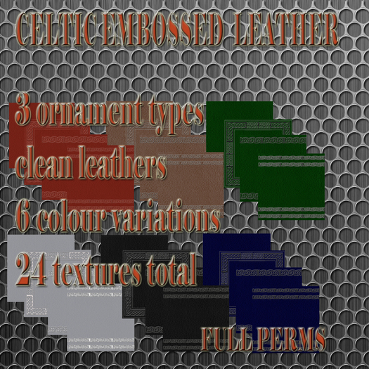 Celtic embossed leather