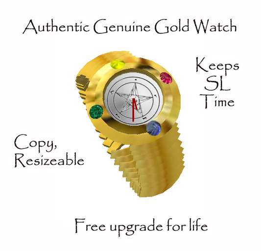 Gold Baphomet Watch - Silver Backing Box