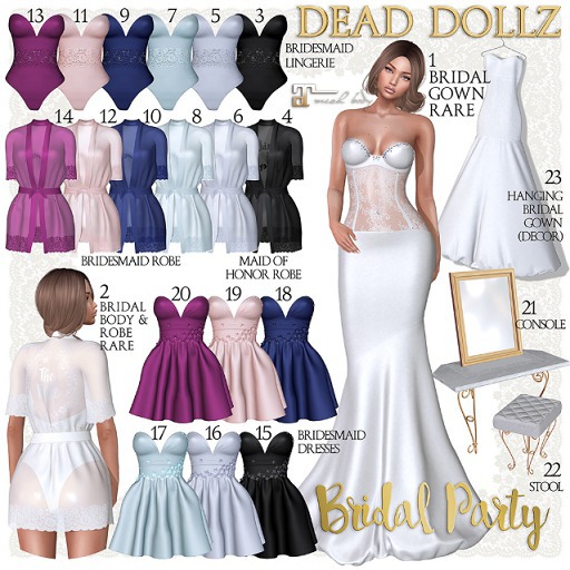 22. Dead Dollz - Bridal Party - Stool