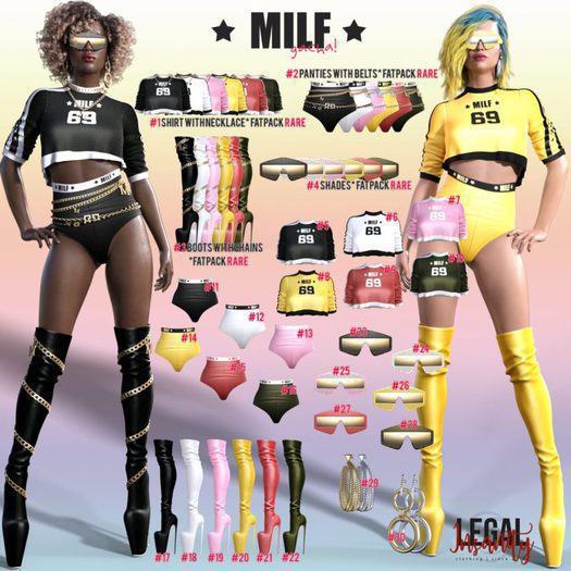 Legal Insanity - MILF shirts #1 Fatpack (Maitreya Lara) RARE