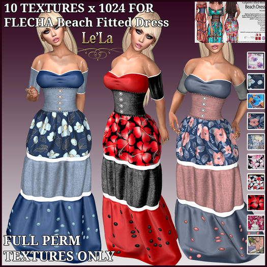 FLECHA Beach Fitted Dress Texture pack