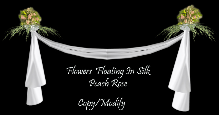 Flowers Floating In Silk Pink Rose *CHB*