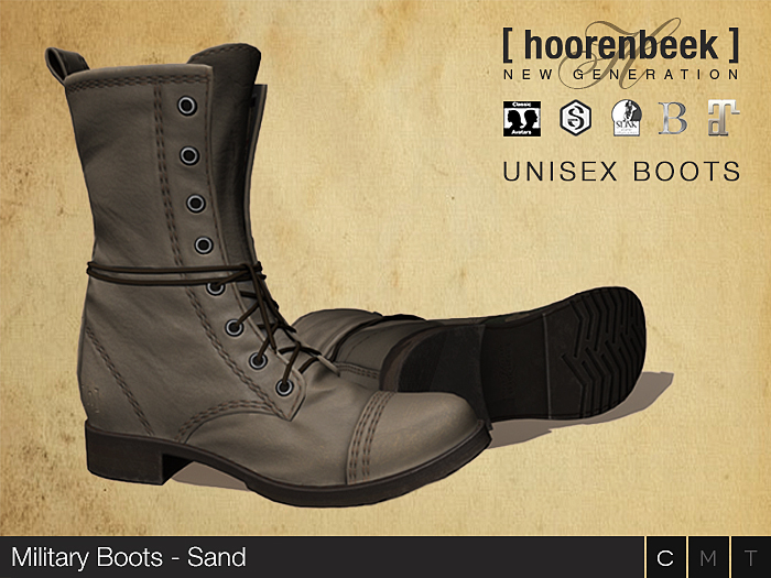 [ hoorenbeek ] Military Boots - Sand