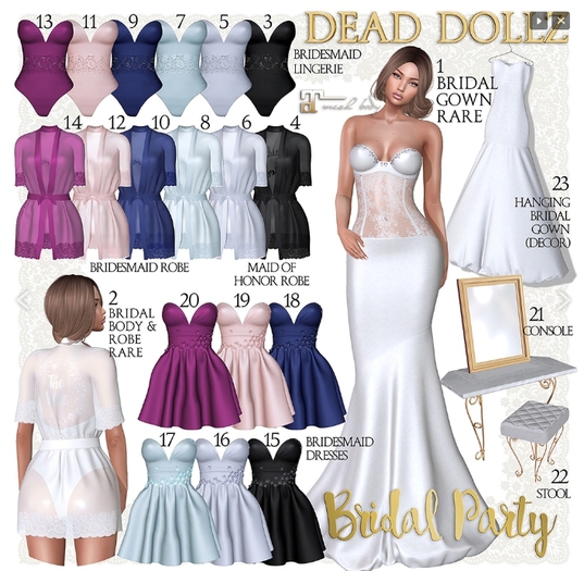 10. Dead Dollz - Bridal Party - Blue Robe