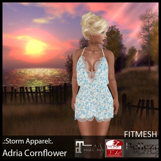 .:Fox Designs:.Adria Cornflower Romper