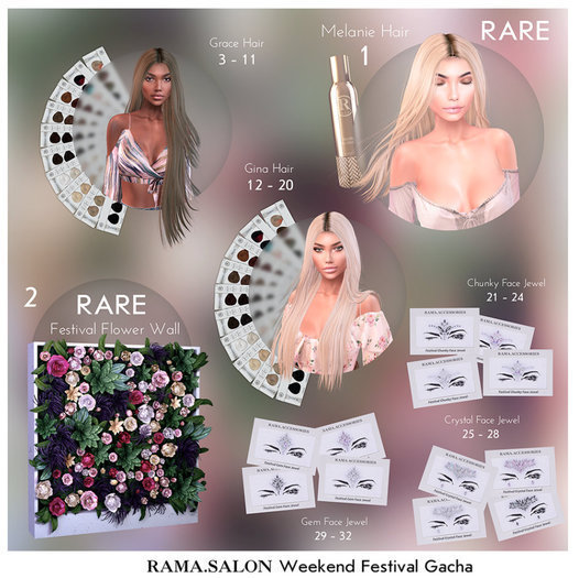 RAMA.SALON - Melanie Hair 'EXCLUSIVE' Rezz Me RARE