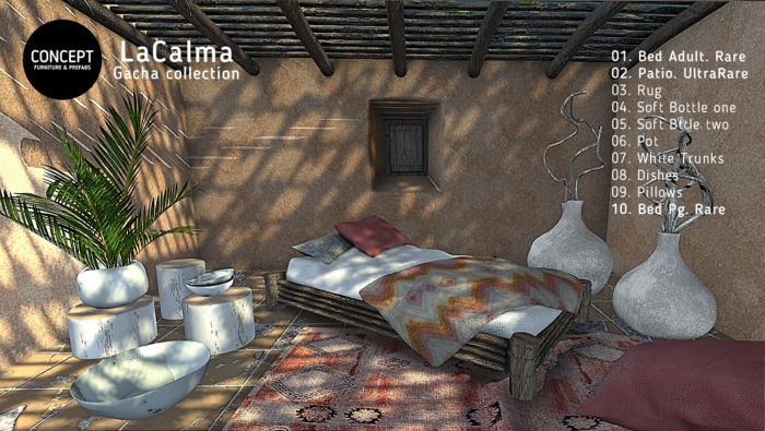 Concept} 10.LaCalma Bed PG - RARE