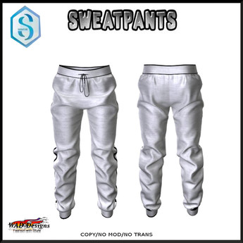 Second Life Marketplace - GIANNI SWEATPANTS WHITE