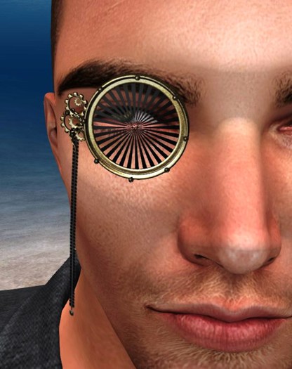 Yasum*MESH*Steampunk Monocle*Mega Hud*RARE