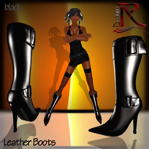 Leather BooTs black - Ronjas RDesignS Collection by Ronja Pera (Retail Box) 