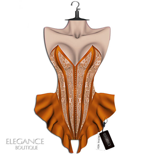 Elegance Boutique - " Niha" - Black2 - Fire - KUPRA - Legacy / Maitreya & Petite /Slink / Belleza