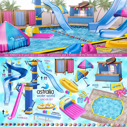 Astralia - Water world (decor flip flops) blue