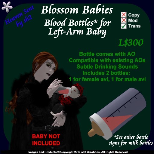 sh2 Vamp Blossom Baby Bottles for Left-Arm Baby v2.0
