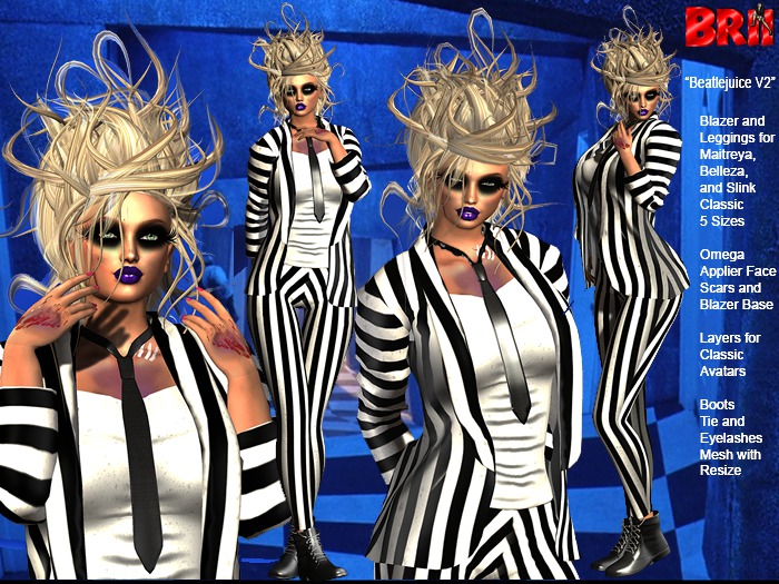 **BEATLEJUICE V2 THEME COSTUME COMPLET OUTFIT **
