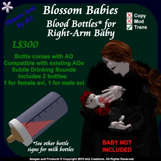 sh2 Vamp Blossom Baby  Bottles for Right-Arm Baby v2.0
