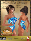 *Goddess* Mara Swimsuit Blue Floral