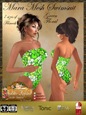 *Goddess* Mara Swimsuit Green Floral