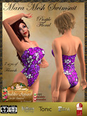 *Goddess* Mara Swimsuit Purple Floral