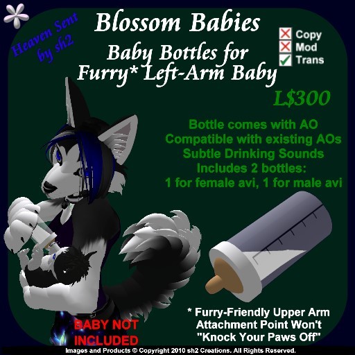 sh2 Blossom Baby Bottles for Left-Arm Baby v2.0 F