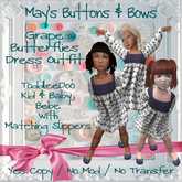 MBB * Grape Butterflies Dress Outfit (TD&Bebe)