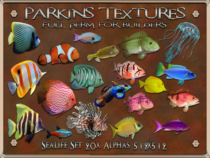 Second Life Marketplace - Parkins Textures - Sealife Set A - 20x Full ...