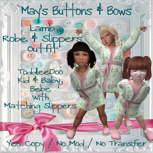 MBB * Lamb Robe & Slippers Outfit (TD&Bebe)