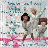 MBB * Lamb Robe & Slippers Outfit (TD&Bebe)