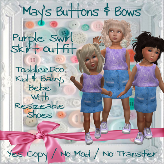 MBB * Purple Swirl Skirt Outfit (TD&Bebe)
