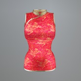 Red Dragon Mesh Cheongsam Minidress box