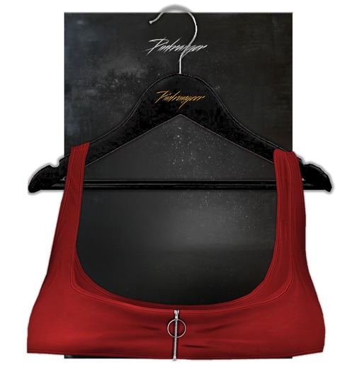 PINKRANGER.//Zipp Tank Crop;Red