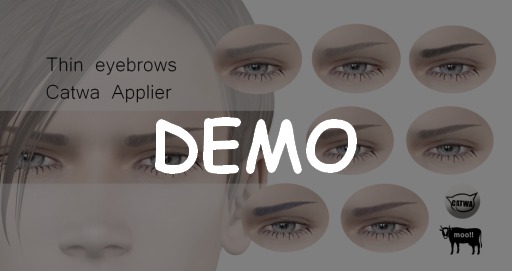 moo!! catwa Thin eyebrows DEMO