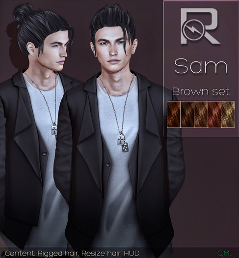 =Reflex= Sam hair-Brown set