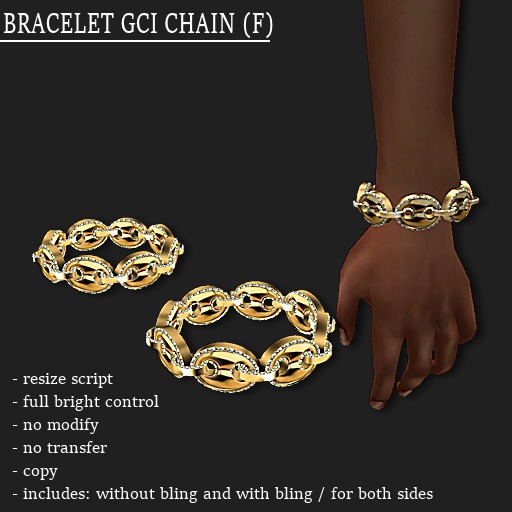 [DEMO] BRACELET GCI CHAIN GOLD (F)     -RYCA-
