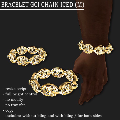 [DEMO] BRACELET GCI CHAIN ICED-GOLD (M)     -RYCA-