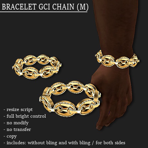 [DEMO] BRACELET GCI CHAIN GOLD (M)     -RYCA-
