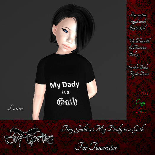 Tiny Gothics Tweenster My Dady is Goth